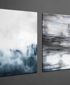Alternative view of Abstract Grijs Glasschilderij