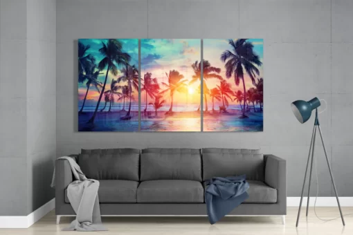 Palmbomen XXL Glasschilderij