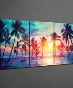 Palmbomen XXL Glasschilderij - Afbeelding 3