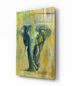Olifant Glasschilderij