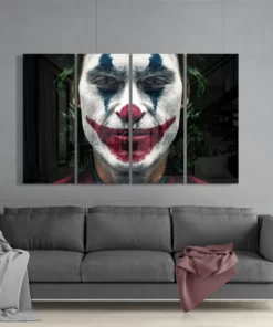 The Joker 4-Delig Glasschilderij
