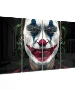 The Joker 4-Delig Glasschilderij