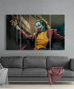 The Joker 4-delig Glasschilderij
