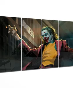 The Joker 4-delig Glasschilderij