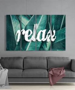Relax 4-Delig Glasschilderij