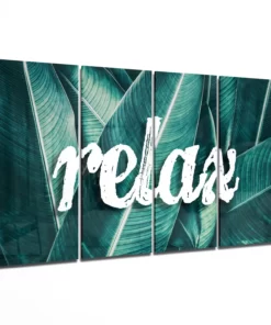 Relax 4-Delig Glasschilderij