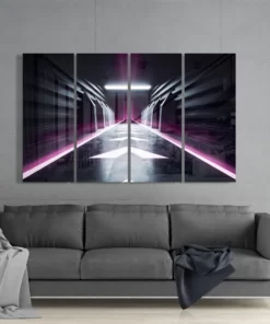 Neon Gang 4-Delig Glasschilderij