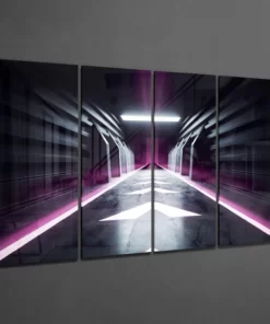 Alternative view of Neon Gang 4-Delig Glasschilderij