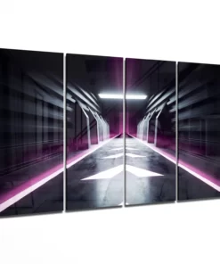 Neon Gang 4-Delig Glasschilderij