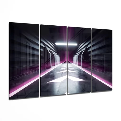 Neon Gang 4-Delig Glasschilderij