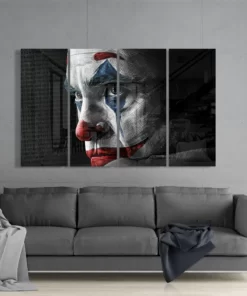 The Joker 4-Delig Glasschilderij