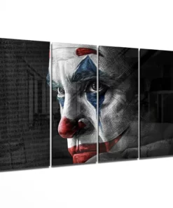 The Joker 4-Delig Glasschilderij