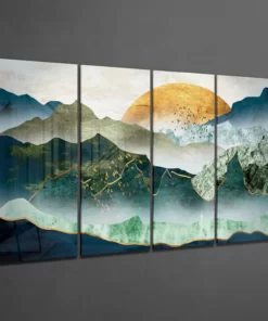 Alternative view of Japanse zonsondergang Glasschilderij