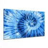 Blauwe spiraal 4-Delig Glasschilderij