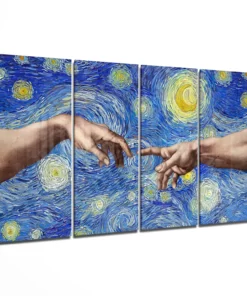 Michelangelo 4-Delig Glasschilderij