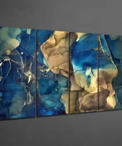 Alternative view of Marmer 4-Delig Glasschilderij