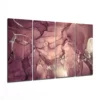 Roze Marmer 4-DeligGlasschilderij
