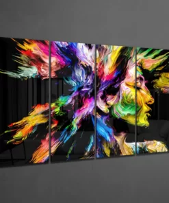 Alternative view of Kleureffect 4-Delig Glasschilderij