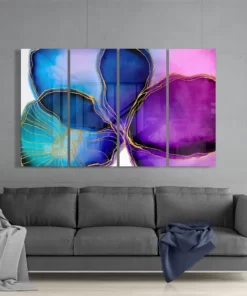 Glasschilderij-Abstract-Paars-Blauw-