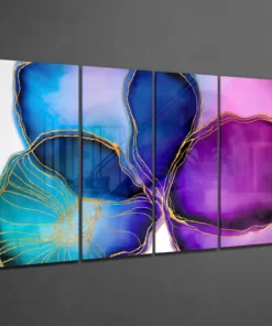 Alternative view of Abstracte bloem Glasschilderij
