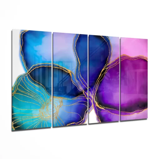 Glasschilderij-Abstract-Paars-Blauw-