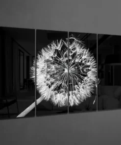 Alternative view of Paardenbloem 4-Delig Glasschilderij