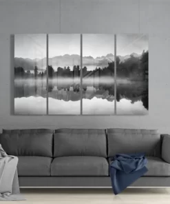 Mistig Landschap Glasschilderij