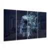 Astronaut 4-Delig Glasschilderij
