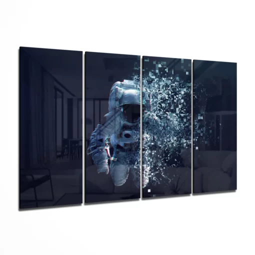 Astronaut 4-Delig Glasschilderij