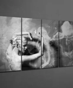 Alternative view of Dansen met Rook Glasschilderij