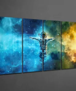 Alternative view of Astronaut 4-delig Glasschilderij