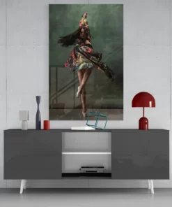 Ballerina Glasschilderij