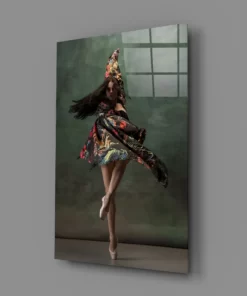 Alternative view of Ballerina Glasschilderij