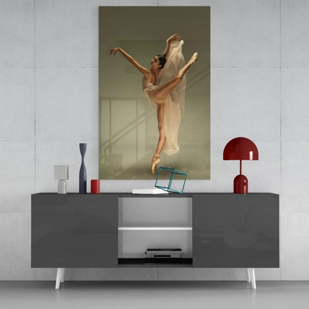 Ballerina Glasschilderij