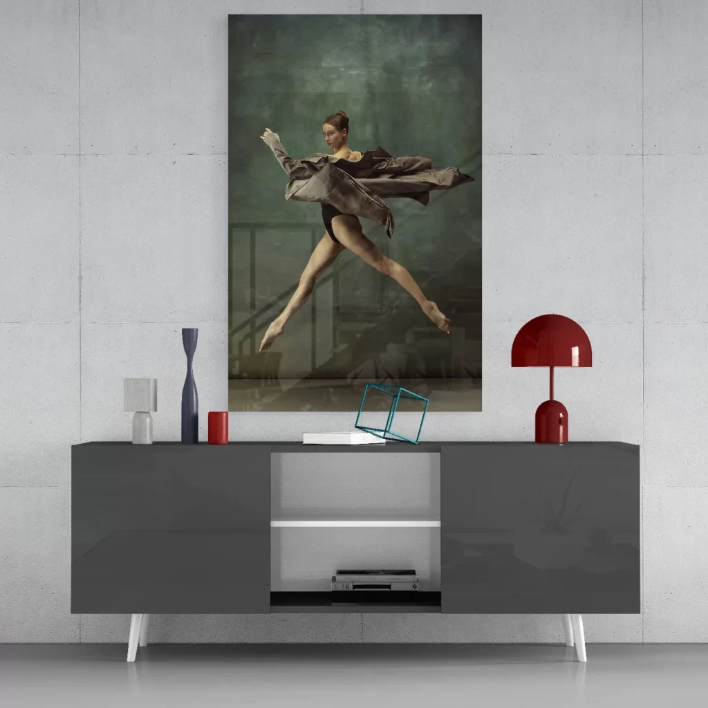 Ballerina Glasschilderij