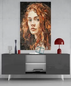 Vrouw Glasschilderij