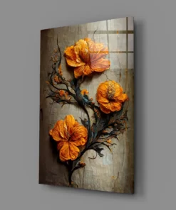 Alternative view of Tijdloze bloemen Glasschilderij