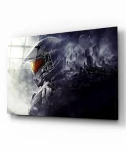 Halo Master Chief Glasschilderij