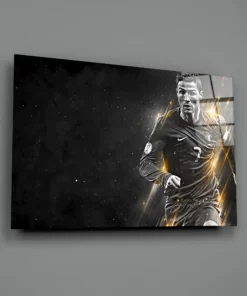 Alternative view of Ronaldo Glasschilderij