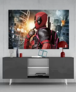 Deadpool Glasschilderij