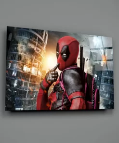 Alternative view of Deadpool Glasschilderij