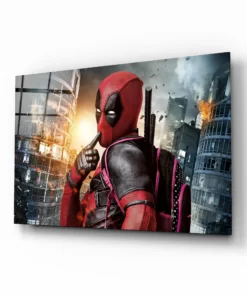 Deadpool Glasschilderij