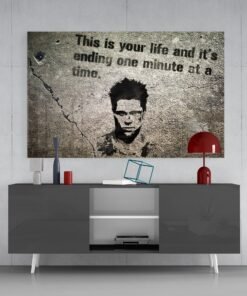 Fight Club-Jouw Leven Glasschilderij