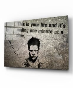 Fight Club-Jouw Leven Glasschilderij