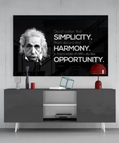 Einstein Glasschilderij