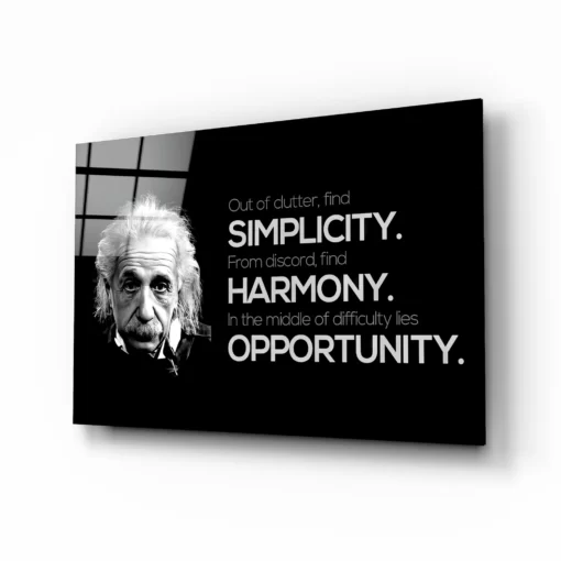 Einstein Glasschilderij