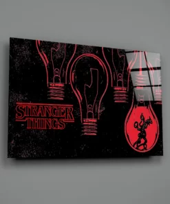 Alternative view of Stranger Things Glasschilderij