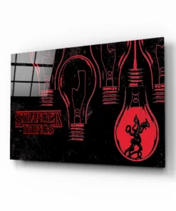 Stranger Things Glasschilderij