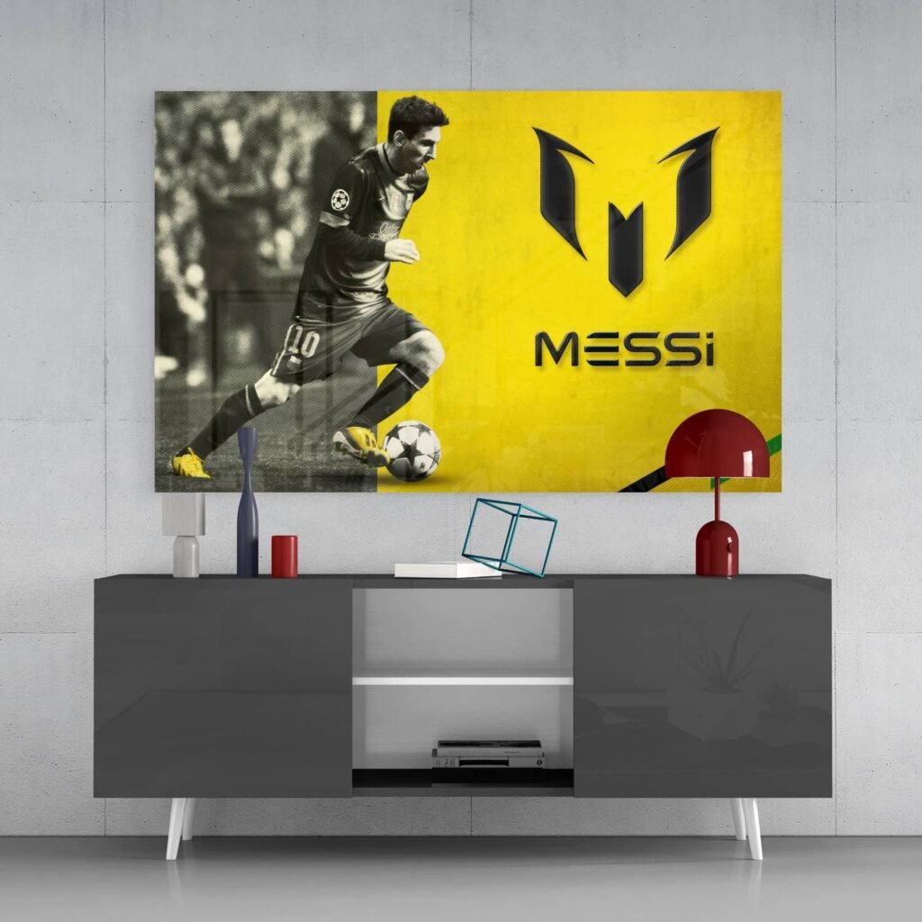 Messi Glasschilderij