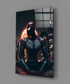 Alternative view of Iconische Spider-Man Glasschilderij